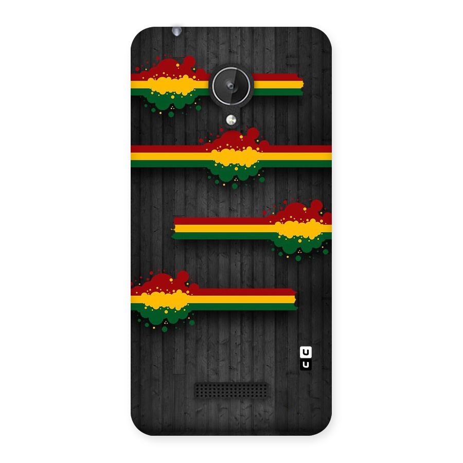 Tricolor Splash Design Back Case for Micromax Canvas Spark Q380