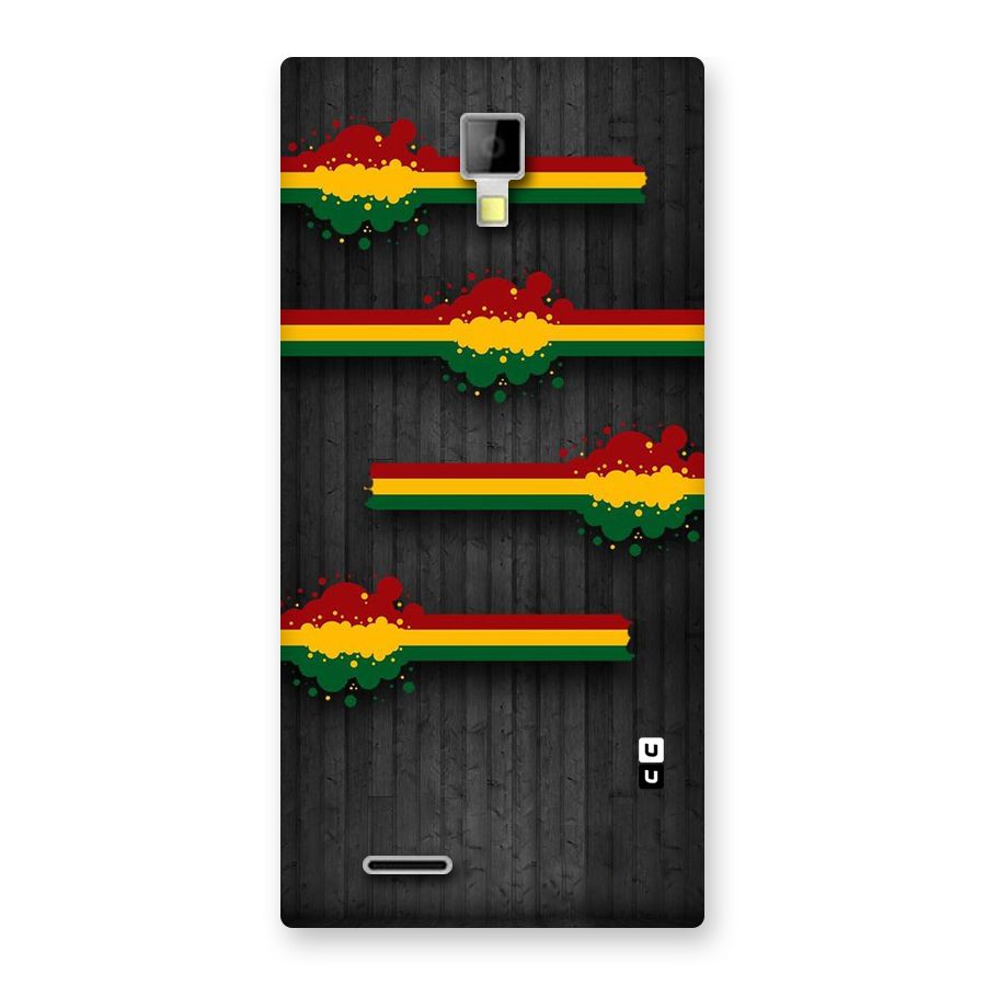 Tricolor Splash Design Back Case for Micromax Canvas Xpress A99