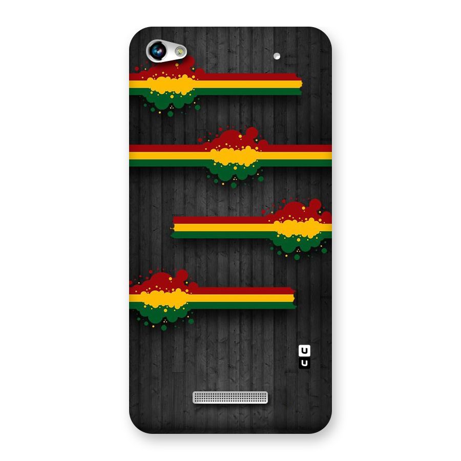 Tricolor Splash Design Back Case for Micromax Hue 2
