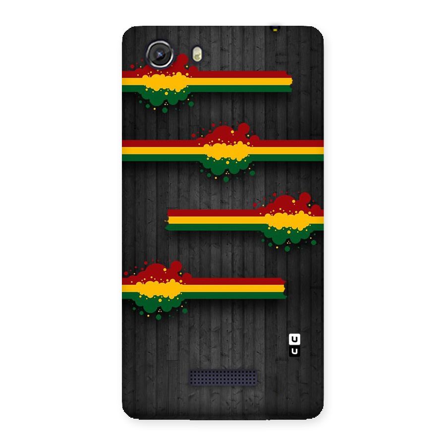 Tricolor Splash Design Back Case for Micromax Unite 3