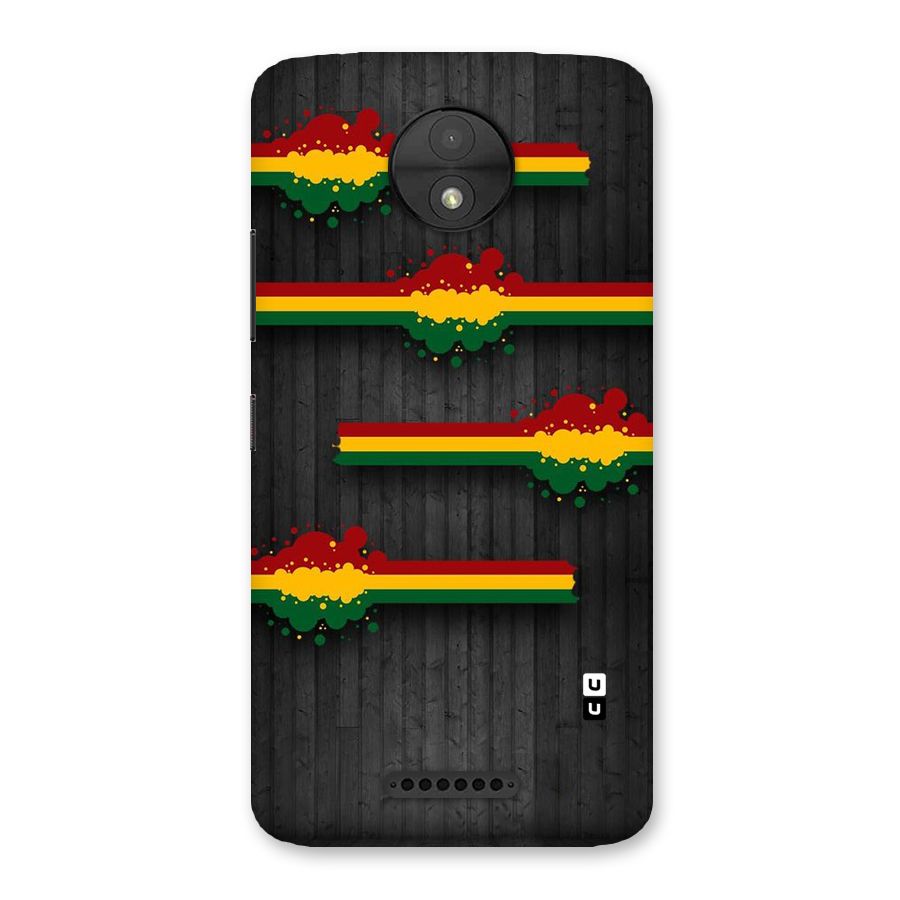 Tricolor Splash Design Back Case for Moto C