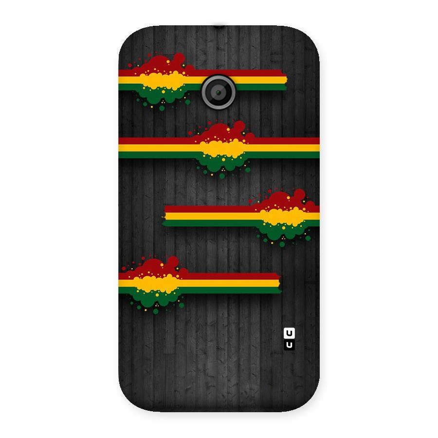 Tricolor Splash Design Back Case for Moto E