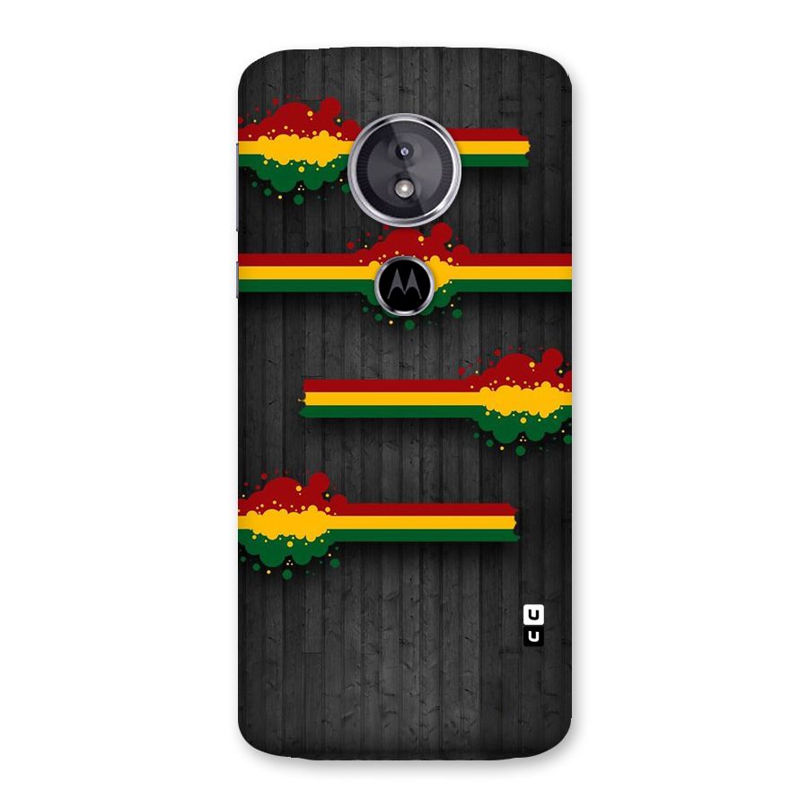 Tricolor Splash Design Back Case for Moto E5