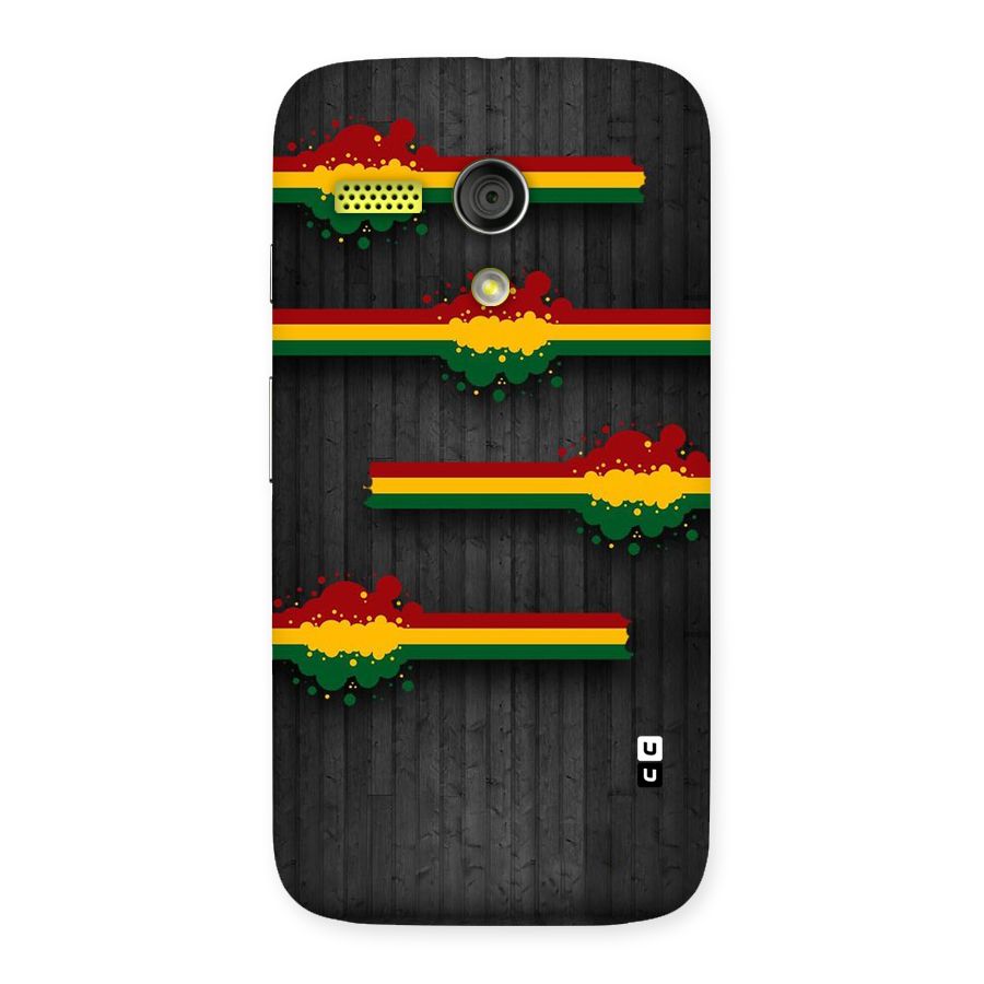 Tricolor Splash Design Back Case for Moto G