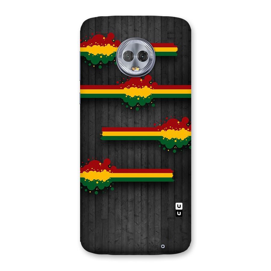 Tricolor Splash Design Back Case for Moto G6 Plus