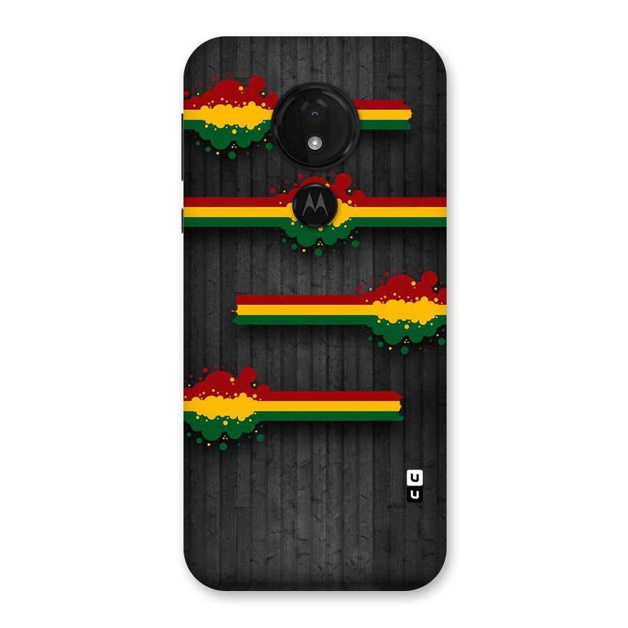 Tricolor Splash Design Back Case for Moto G7 Power