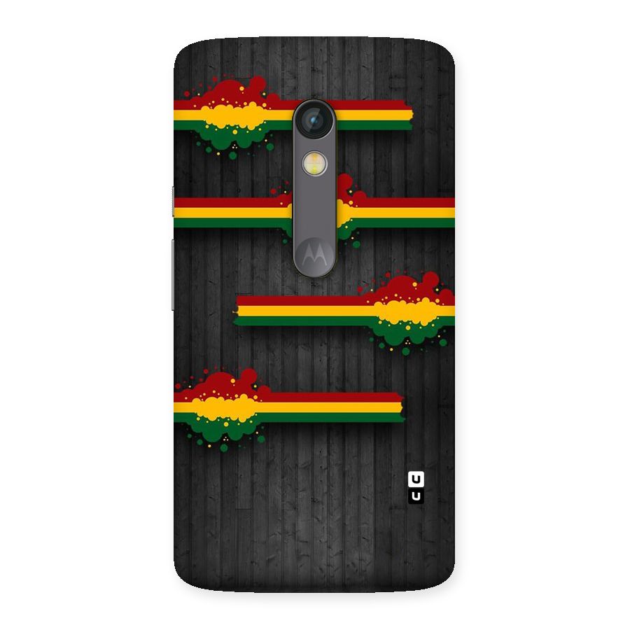 Tricolor Splash Design Back Case for Moto X Play
