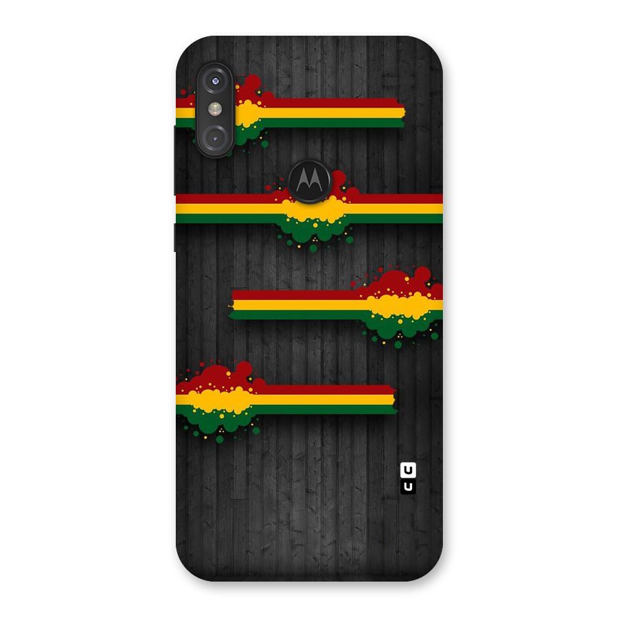 Tricolor Splash Design Back Case for Motorola One Power