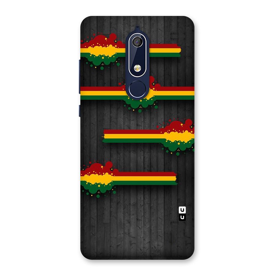 Tricolor Splash Design Back Case for Nokia 5.1