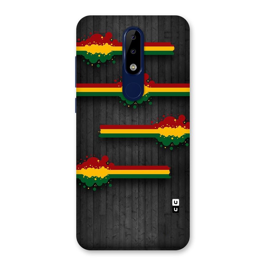 Tricolor Splash Design Back Case for Nokia 5.1 Plus