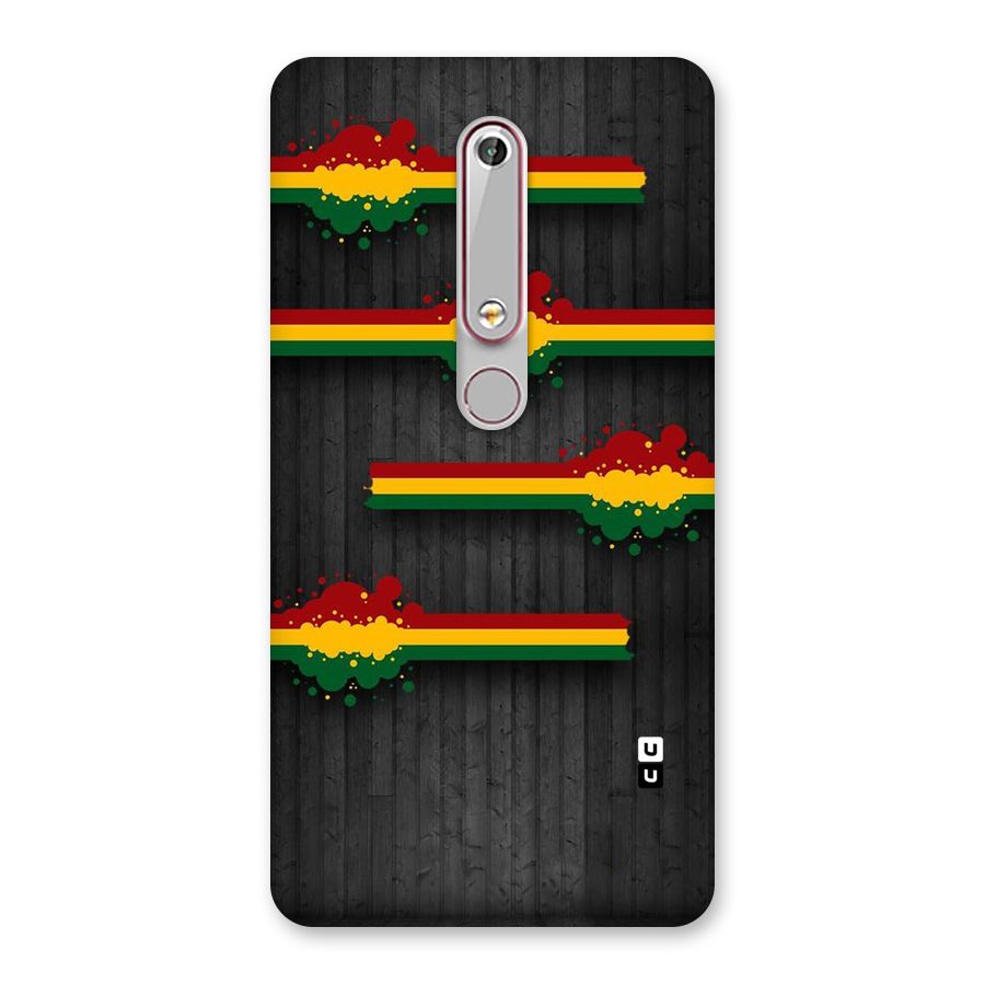 Tricolor Splash Design Back Case for Nokia 6.1