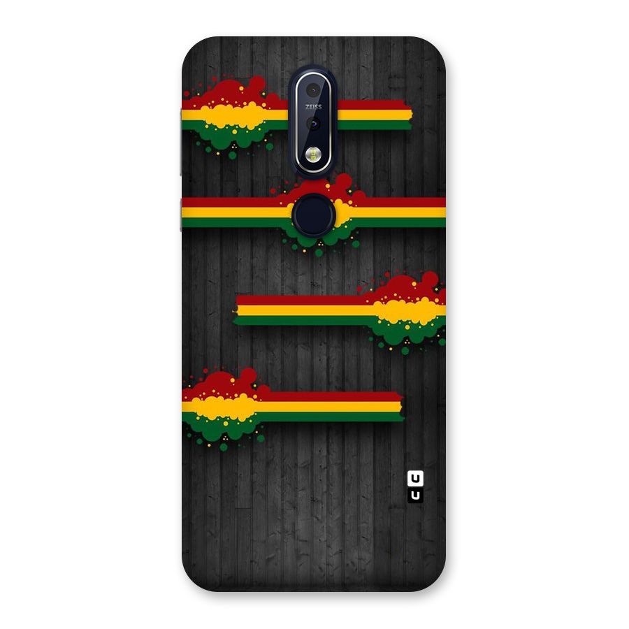 Tricolor Splash Design Back Case for Nokia 7.1