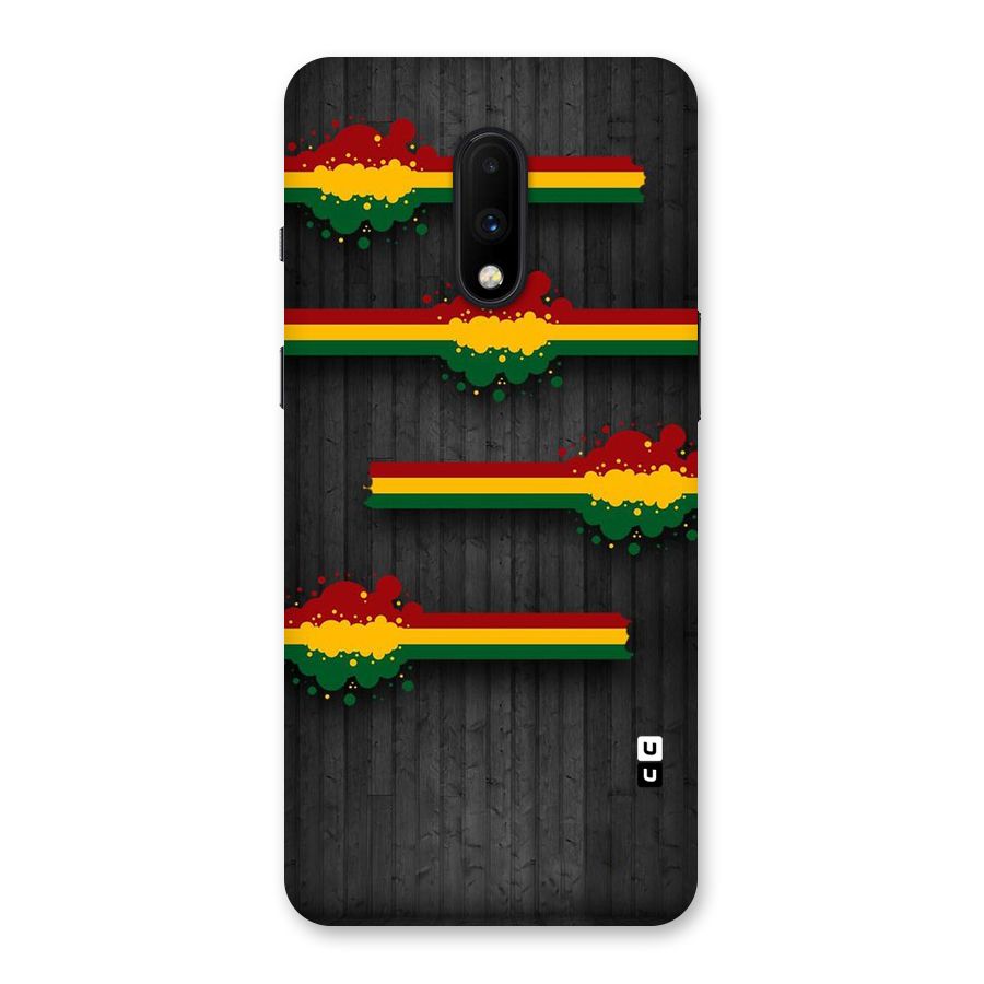 Tricolor Splash Design Back Case for OnePlus 7