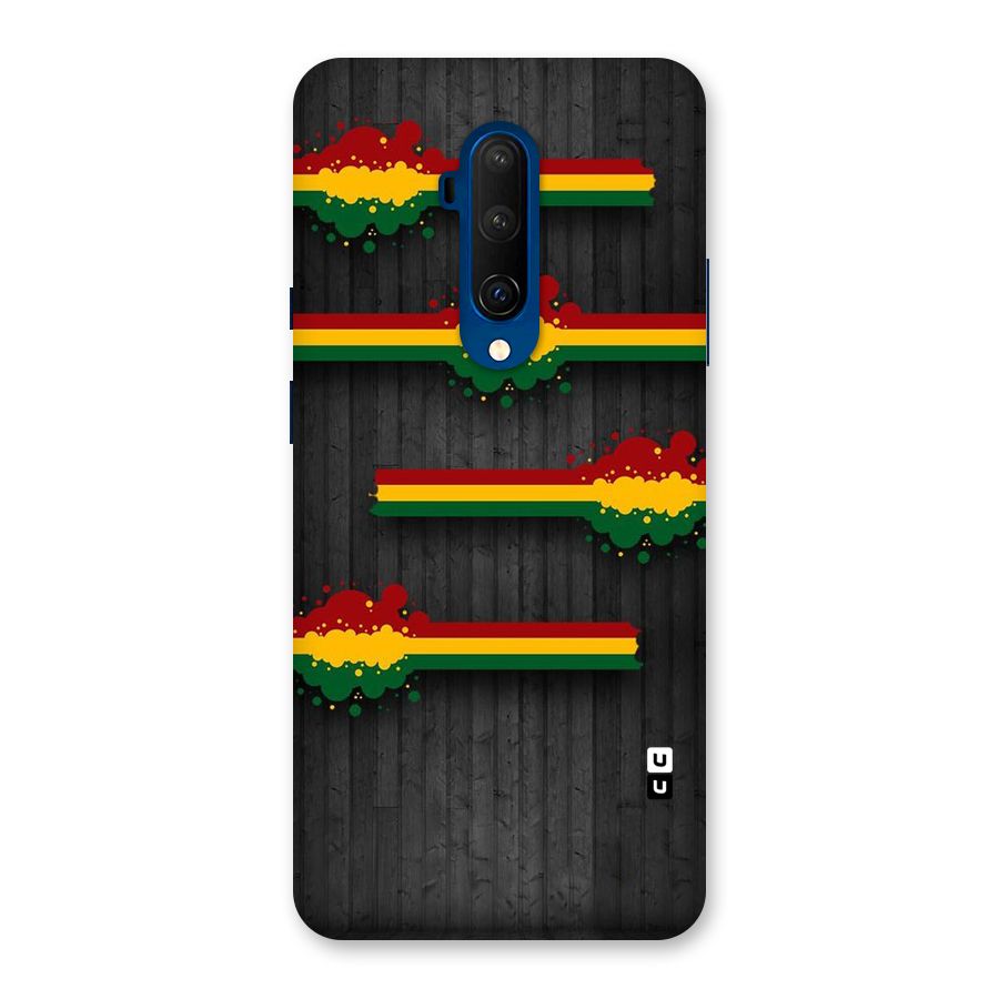 Tricolor Splash Design Back Case for OnePlus 7T Pro