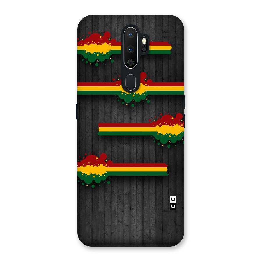 Tricolor Splash Design Back Case for Oppo A5 (2020)