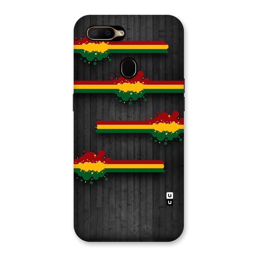 Tricolor Splash Design Back Case for Oppo A5s