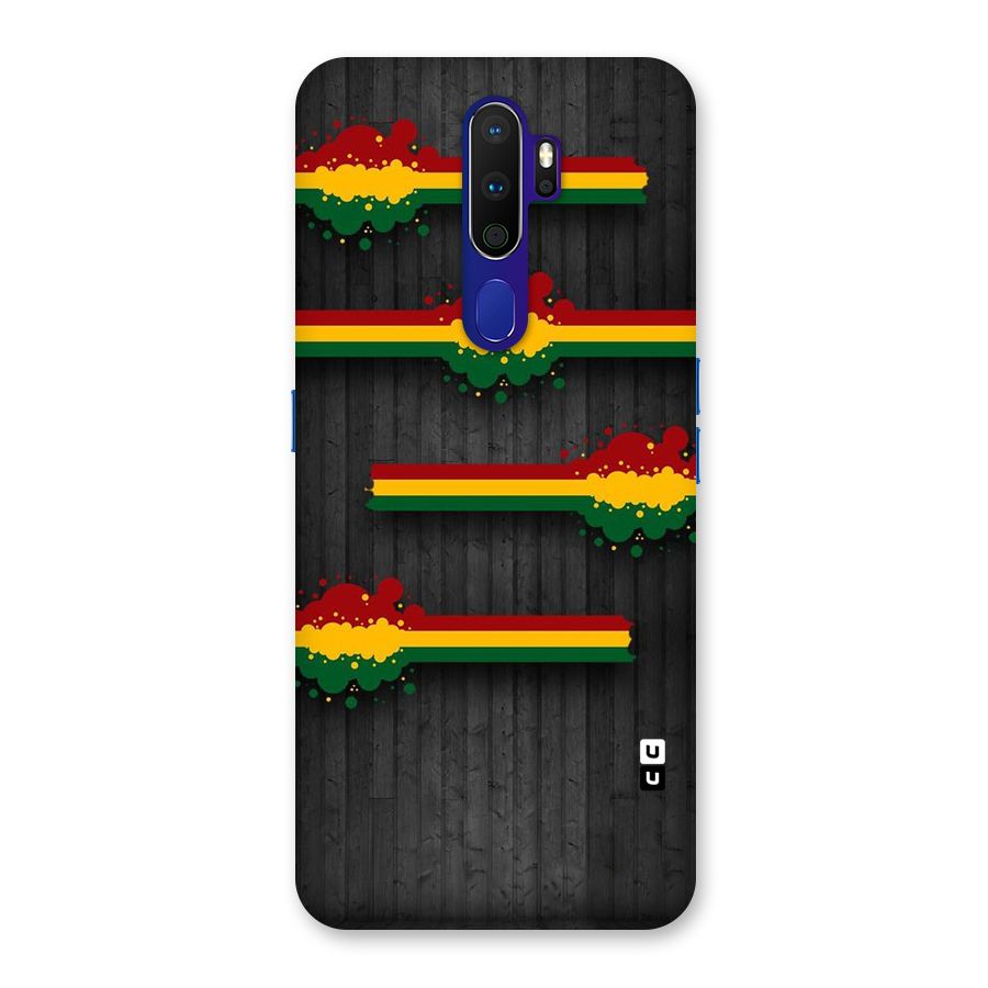 Tricolor Splash Design Back Case for Oppo A9 (2020)