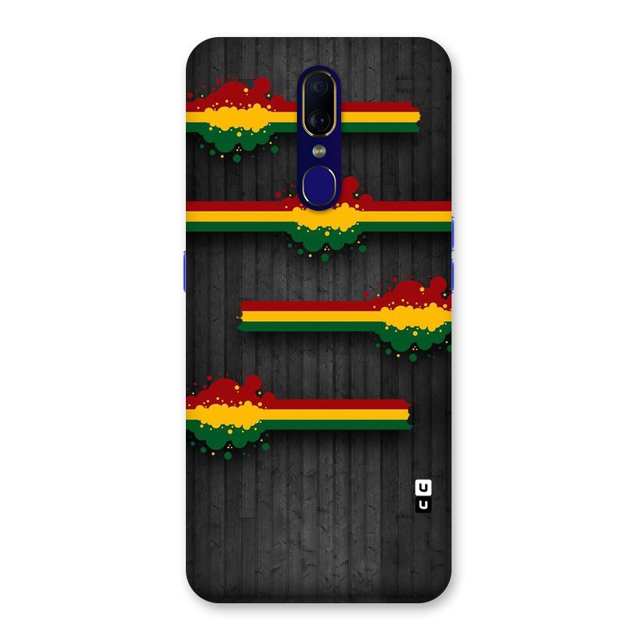 Tricolor Splash Design Back Case for Oppo F11