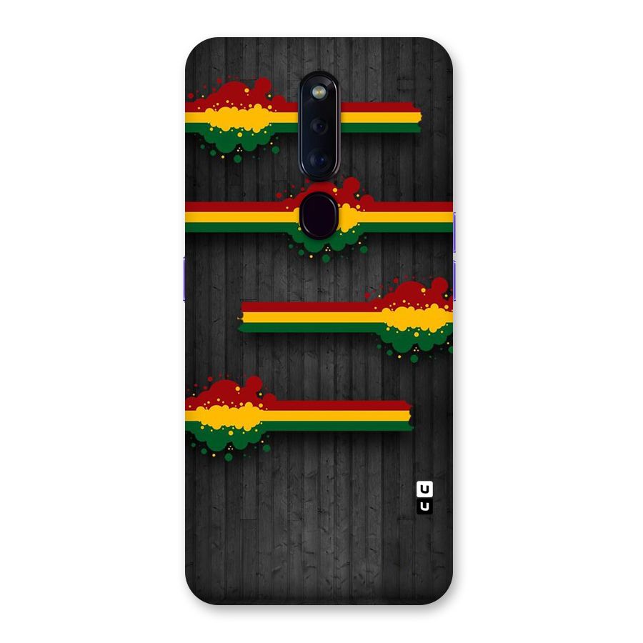 Tricolor Splash Design Back Case for Oppo F11 Pro