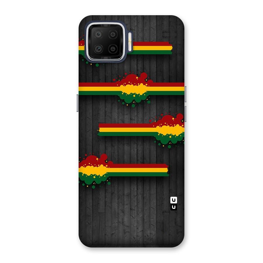 Tricolor Splash Design Back Case for Oppo F17