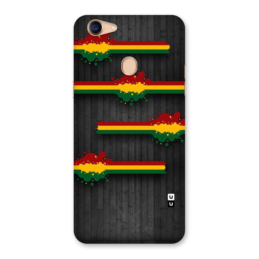 Tricolor Splash Design Back Case for Oppo F5
