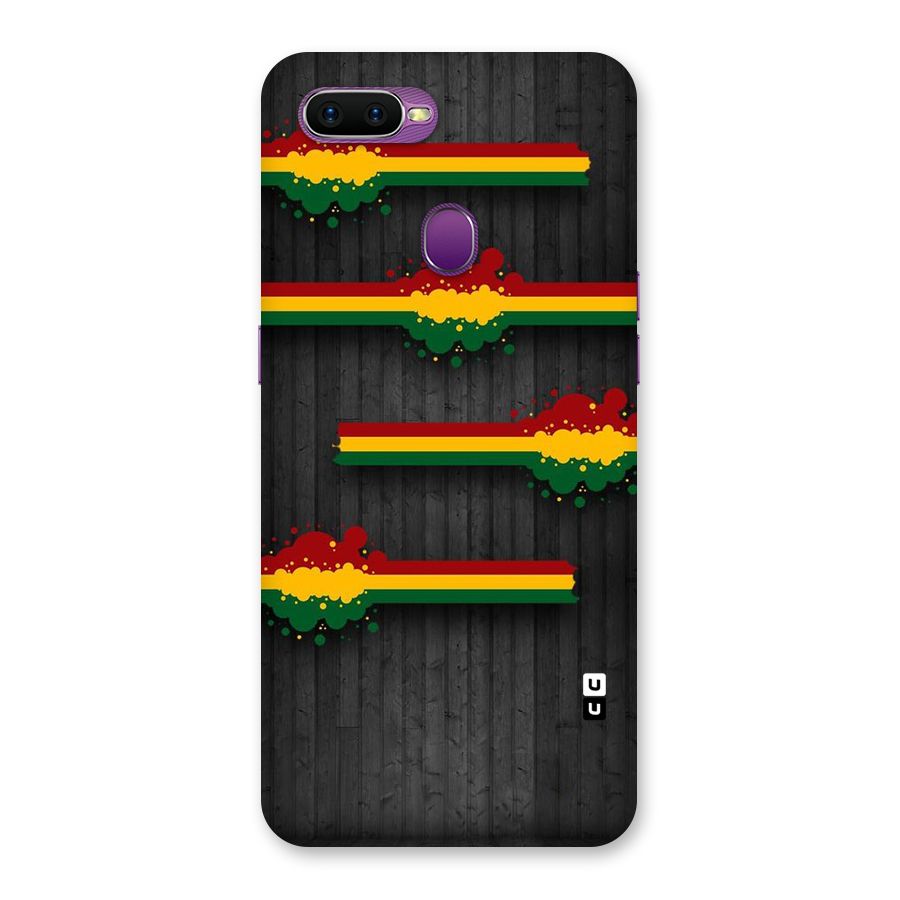 Tricolor Splash Design Back Case for Oppo F9