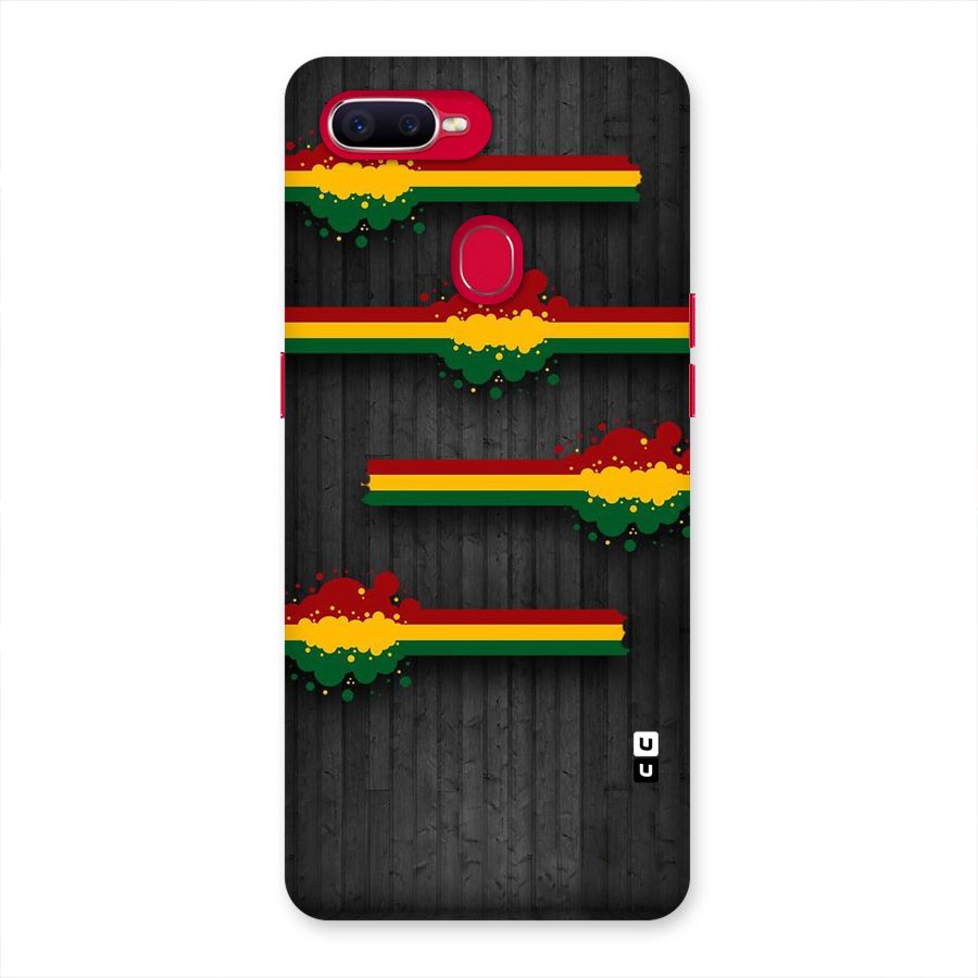 Tricolor Splash Design Back Case for Oppo F9 Pro