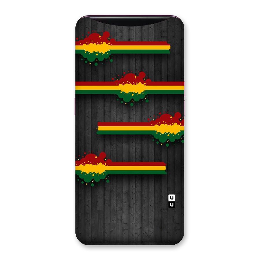Tricolor Splash Design Back Case for Oppo Find X