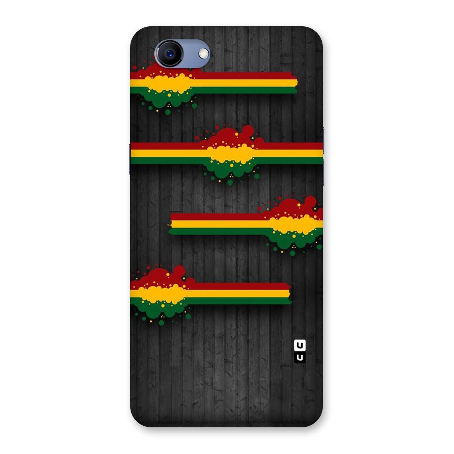 Tricolor Splash Design Back Case for Oppo Realme 1
