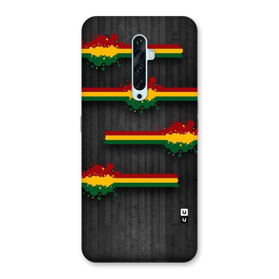 Tricolor Splash Design Back Case for Oppo Reno2 Z