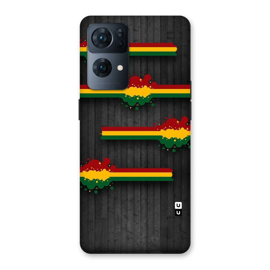 Tricolor Splash Design Back Case for Oppo Reno7 Pro 5G