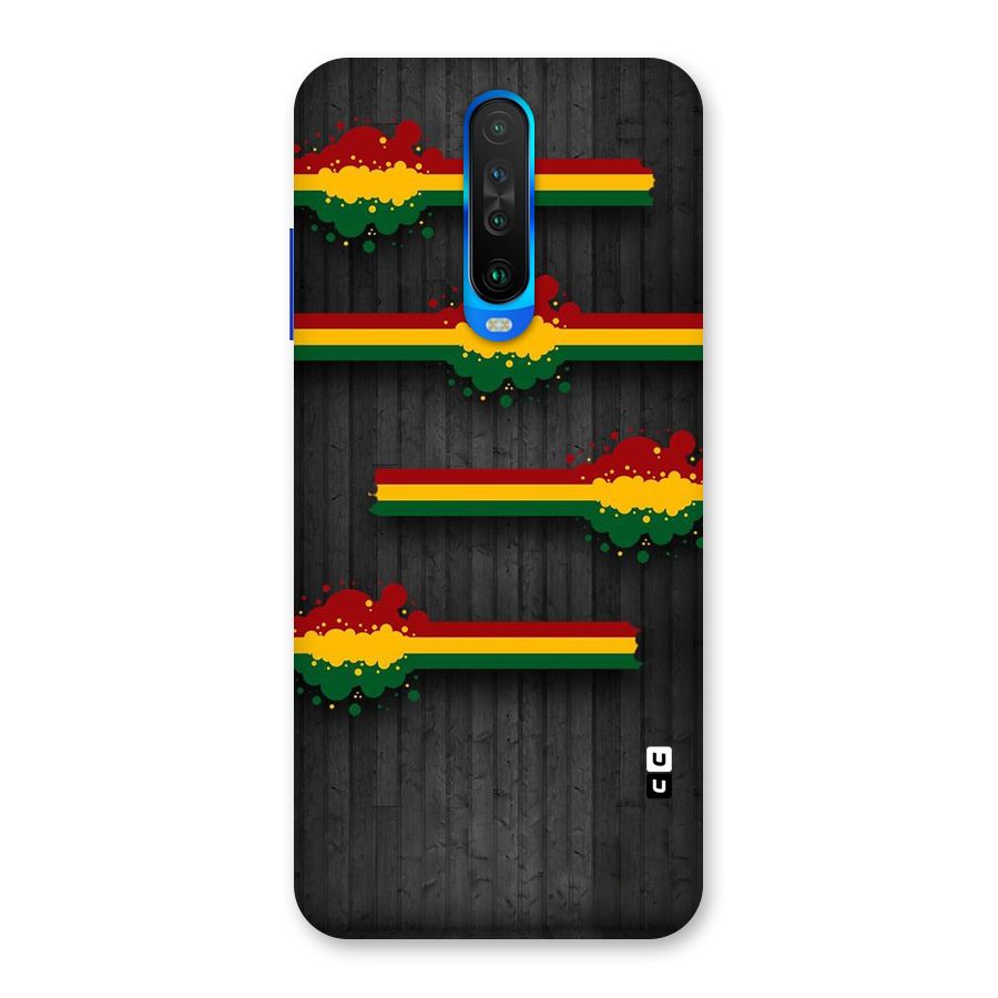 Tricolor Splash Design Back Case for Poco X2