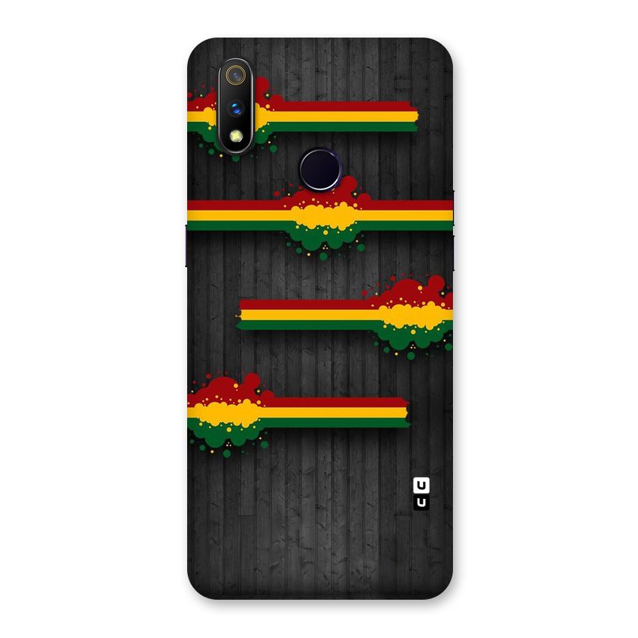 Tricolor Splash Design Back Case for Realme 3 Pro