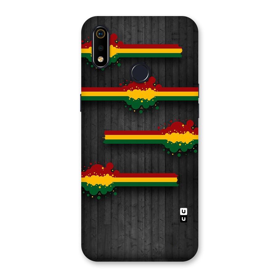 Tricolor Splash Design Back Case for Realme 3i