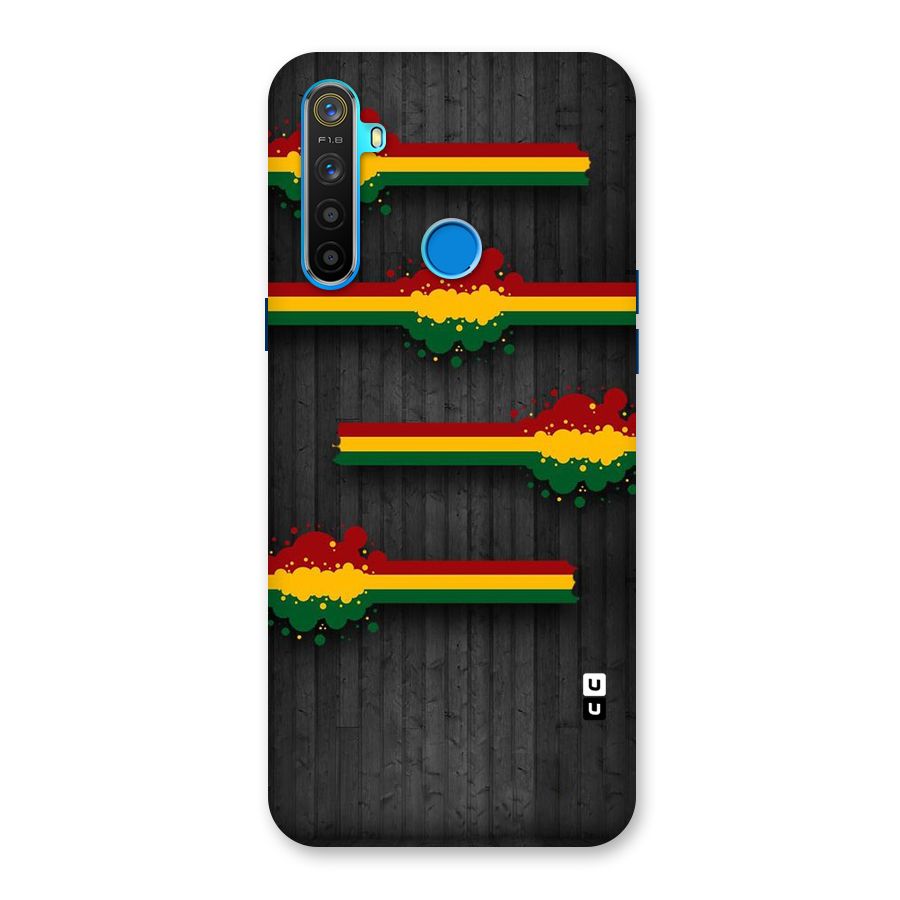 Tricolor Splash Design Back Case for Realme 5