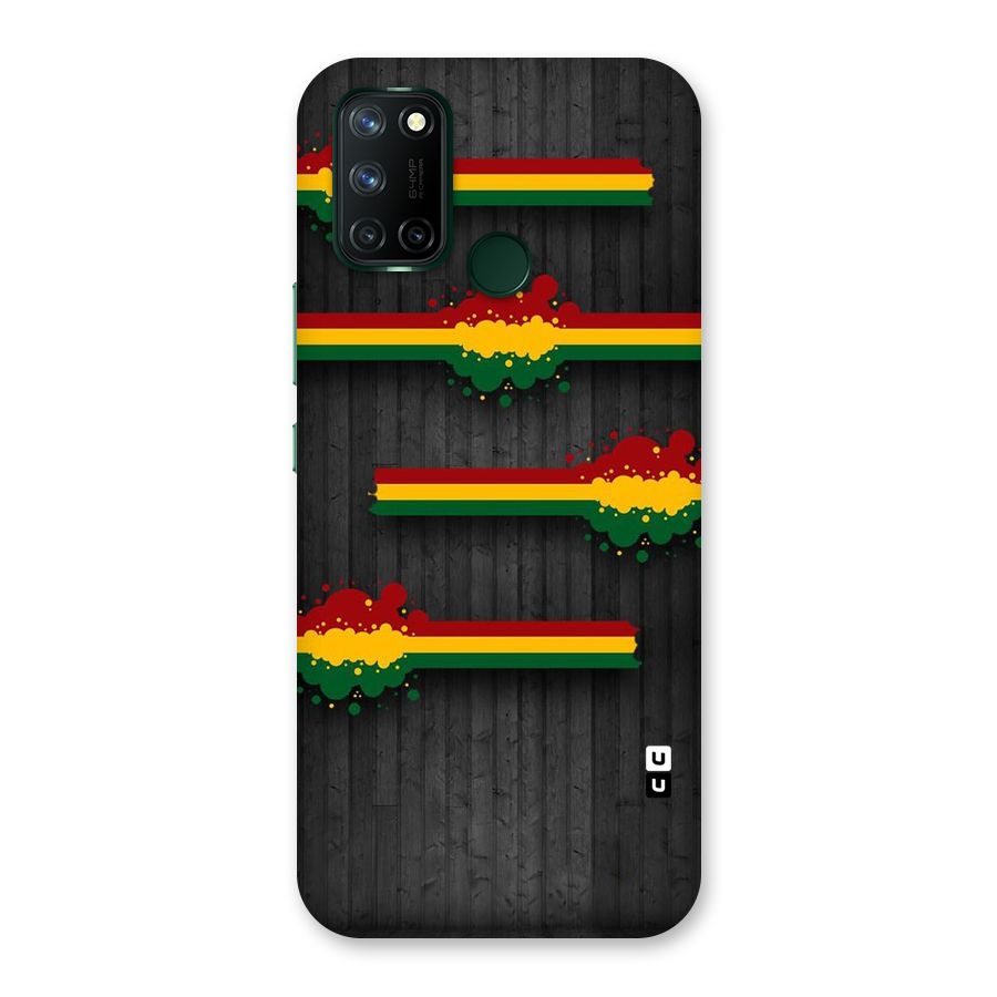 Tricolor Splash Design Back Case for Realme 7i