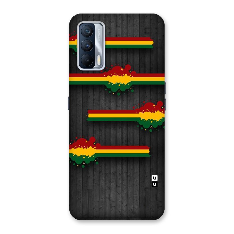 Tricolor Splash Design Back Case for Realme X7