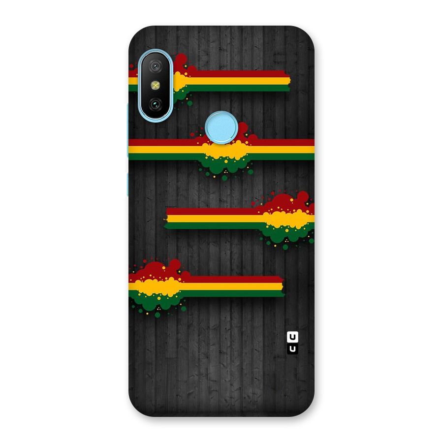 Tricolor Splash Design Back Case for Redmi 6 Pro