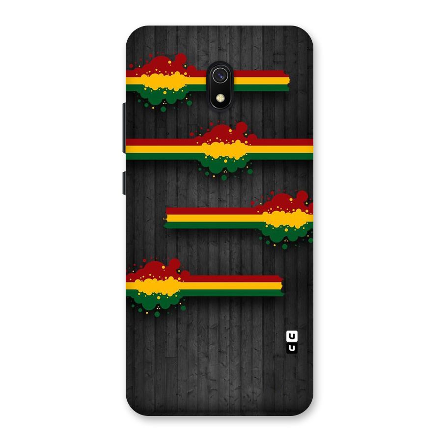 Tricolor Splash Design Back Case for Redmi 8A