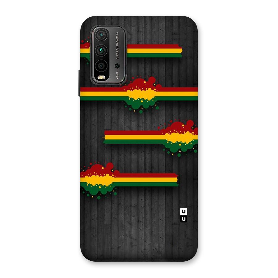 Tricolor Splash Design Back Case for Redmi 9 Power