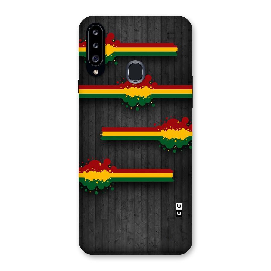 Tricolor Splash Design Back Case for Samsung Galaxy A20s