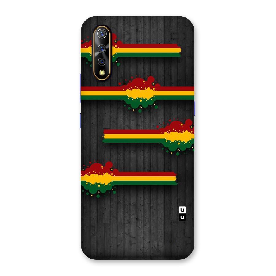 Tricolor Splash Design Back Case for Vivo S1