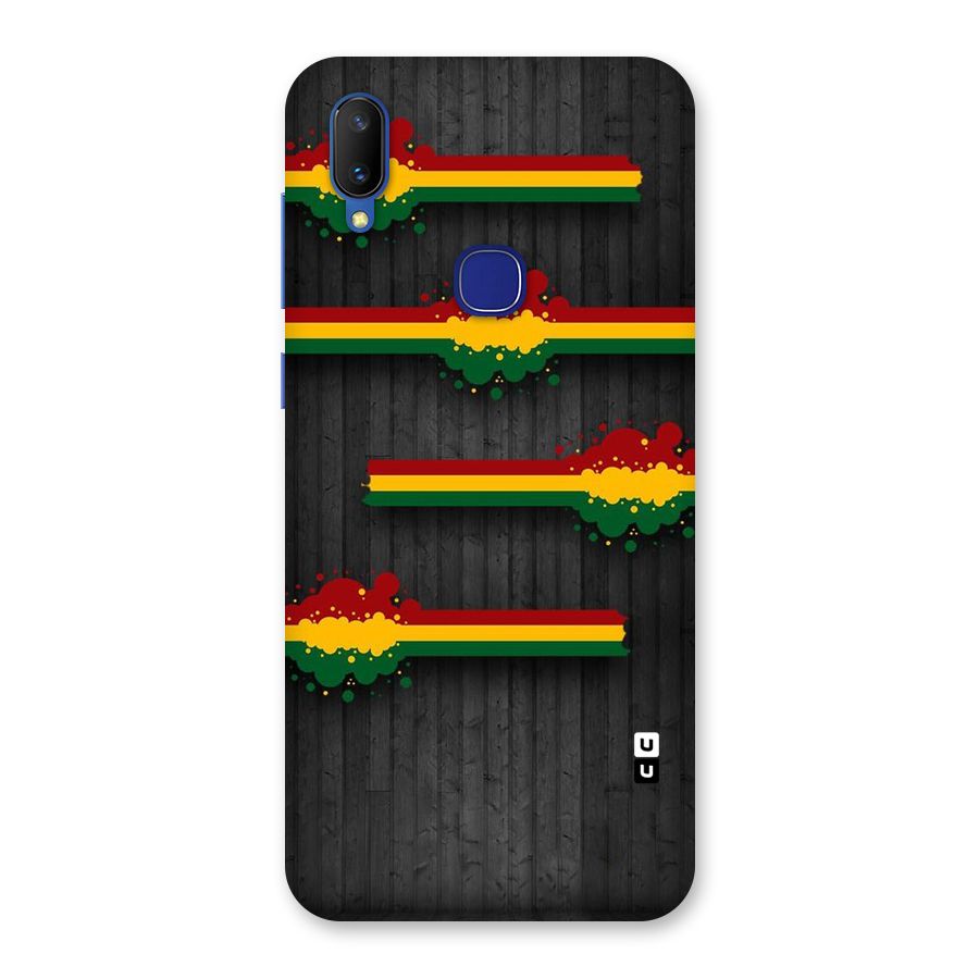 Tricolor Splash Design Back Case for Vivo V11
