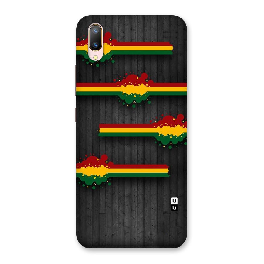 Tricolor Splash Design Back Case for Vivo V11 Pro