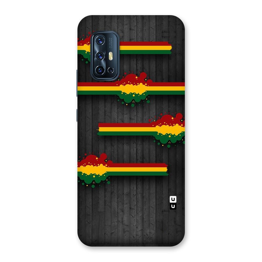 Tricolor Splash Design Back Case for Vivo V17
