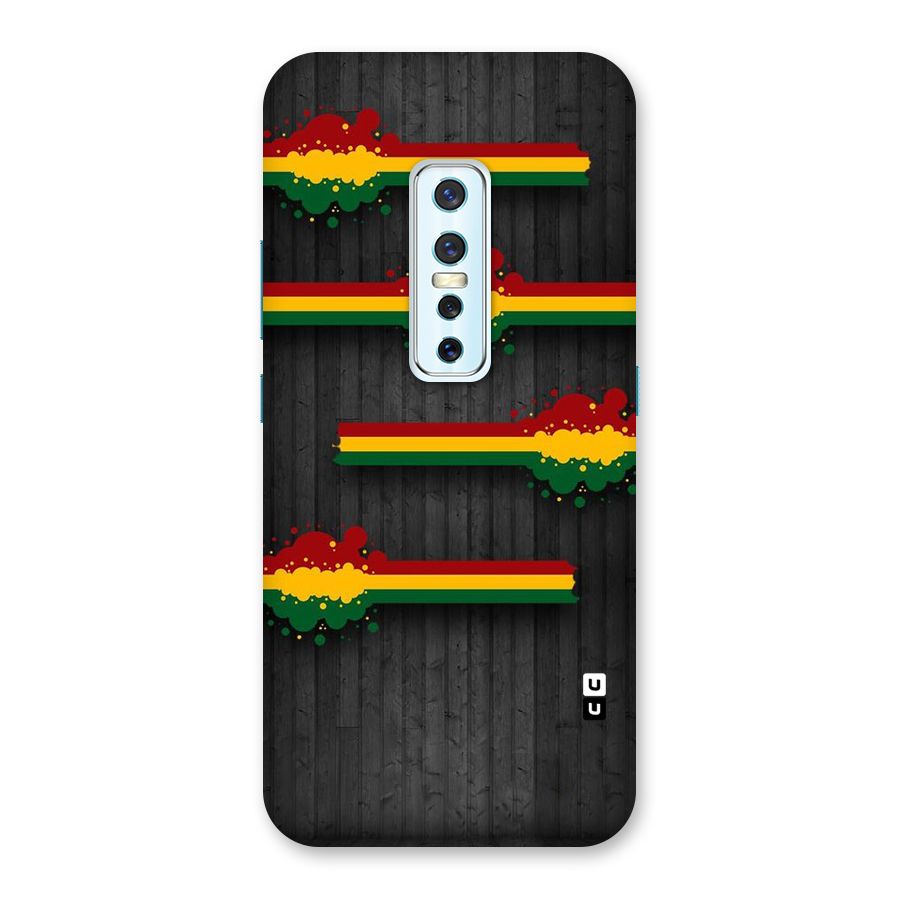 Tricolor Splash Design Back Case for Vivo V17 Pro