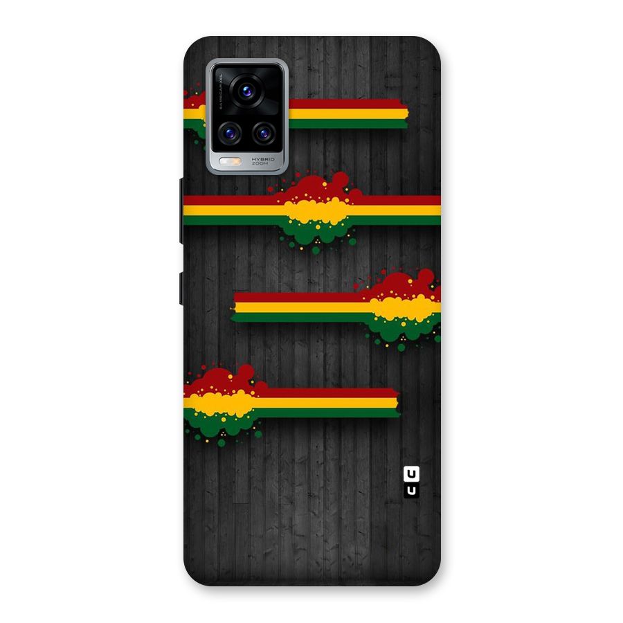 Tricolor Splash Design Back Case for Vivo V20 Pro