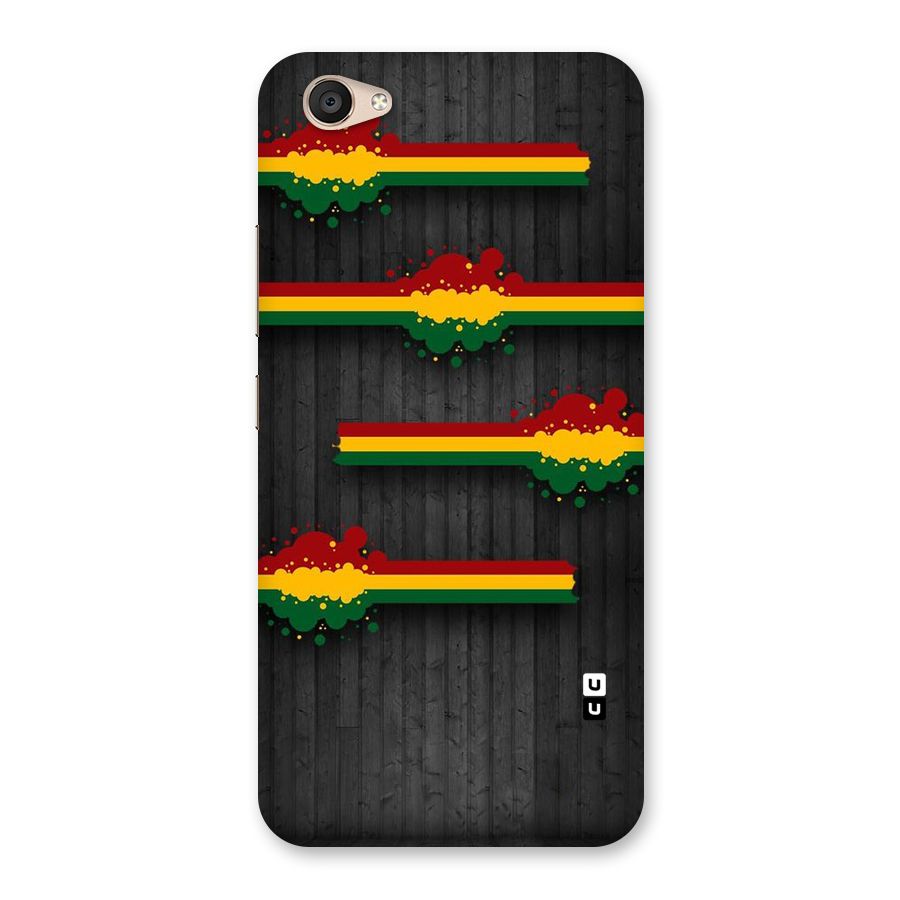 Tricolor Splash Design Back Case for Vivo V5 Plus