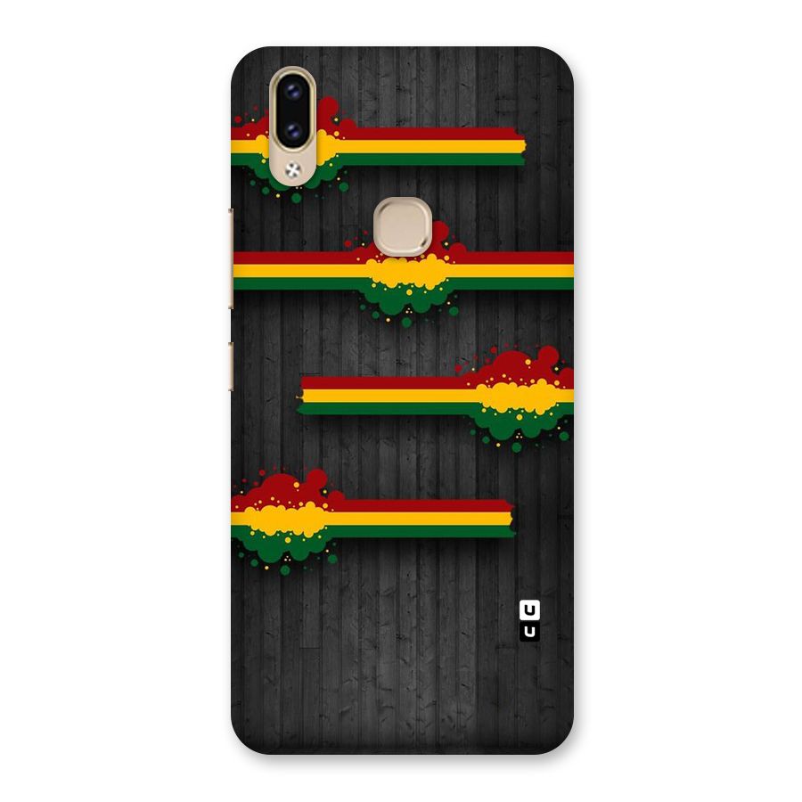 Tricolor Splash Design Back Case for Vivo V9 Youth