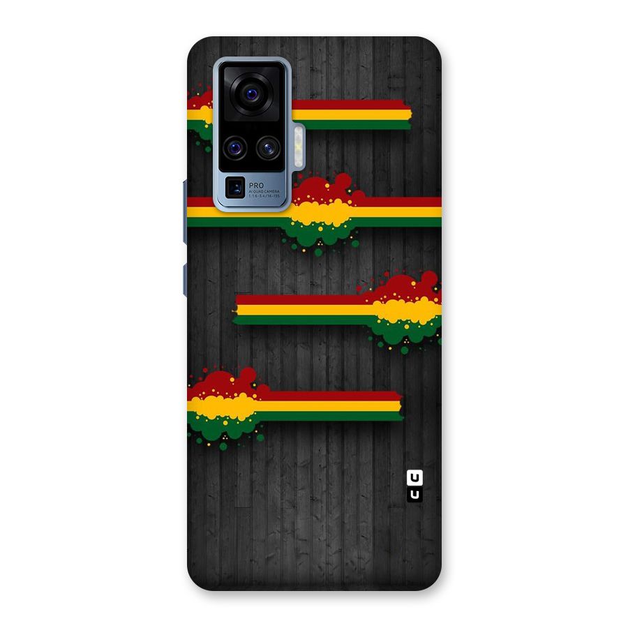 Tricolor Splash Design Back Case for Vivo X50 Pro